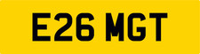 QUALITY BARGAIN PRIVATE DVLA CAR REG NUMBER PLATE ALL FEES PAID E26 MGT / MG MT