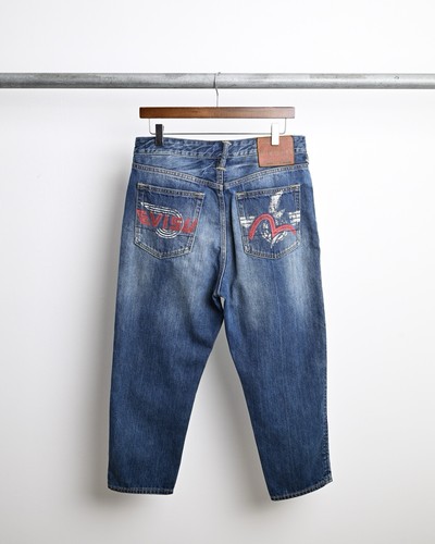 Evisu rinsed denim length - rinsed,