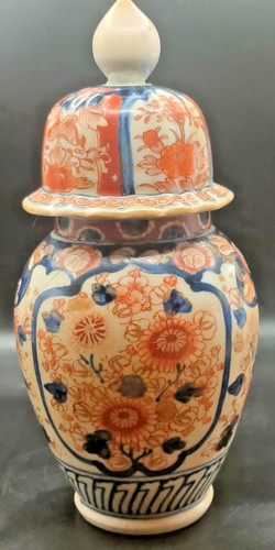 Antique imari lidded urn - antique,