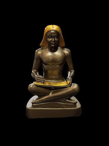 Bronze egyptian scribe - bronze,