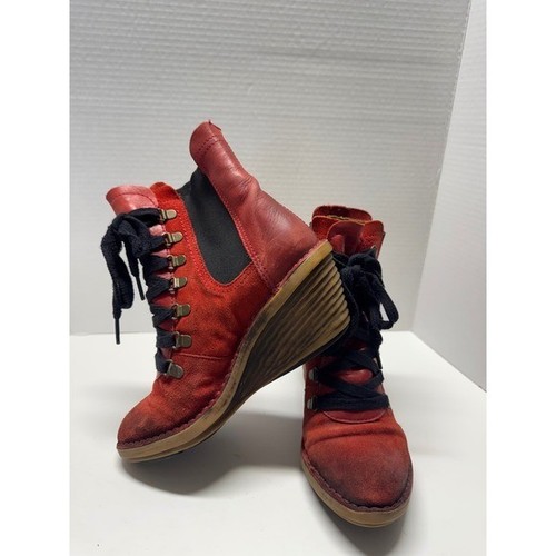 Fly london red leather suede - fly,