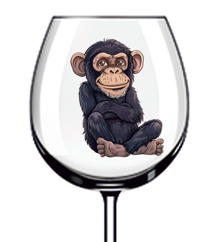 12x cute monkey vinyl - vinyl, sticker