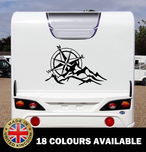 Compass mountain vinyl decals - compass,