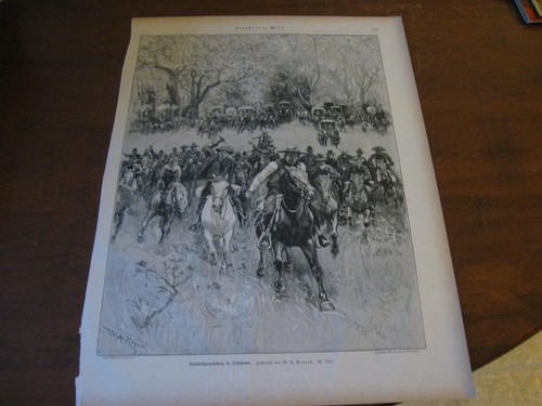 1892 art print - engraving,