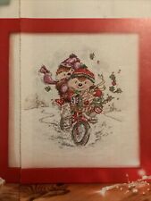 Ed And Edwina Hedgehog Country Companions Bicycle Christmas Cross Stitch Chart