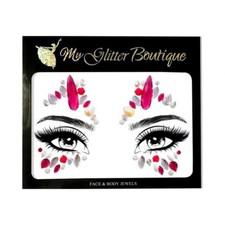 Hot Pink Winking Eyes Face
