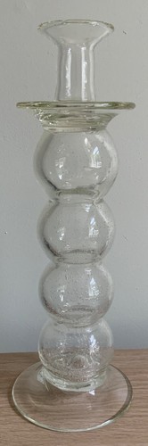 Glass candlestick holder - glass,