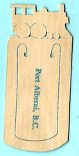 Alberni Pacific Railway Wood Bookmark Vancouver British Columbia Canada Souvenir