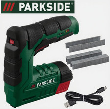 Parkside 4V Cordless 2in1 Stapler Nailer Gun Build-In Rechargeable Battery. New