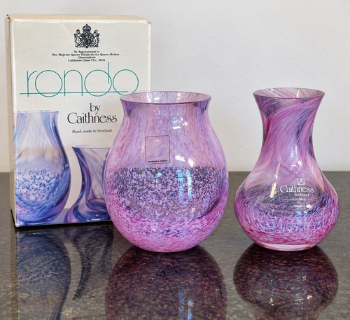 Caithness rondo glass vases - rondo,