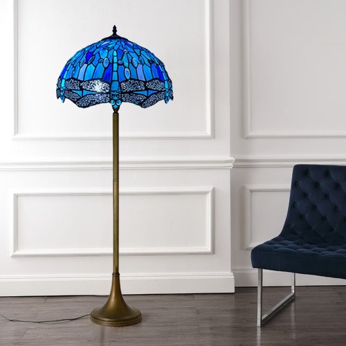 Tiffany floor lamp blue - tiffany,