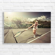 Woman Playing Tennis Canvas
