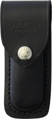 Buck black leather knife - black,