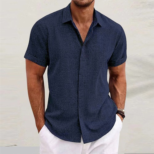 Mens shirts cotton linen - shirts,