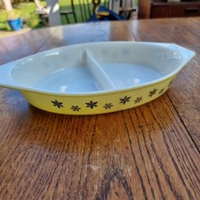 Pyrex Yellow Snowflake Serving