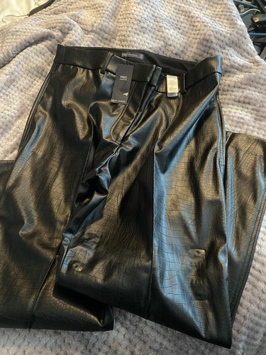 Faux leather trouser black - faux,