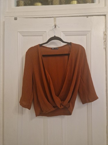 Zara terracotta red orange
