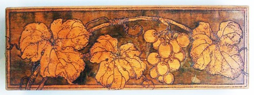 Antique wooden pokerwork - wooden,