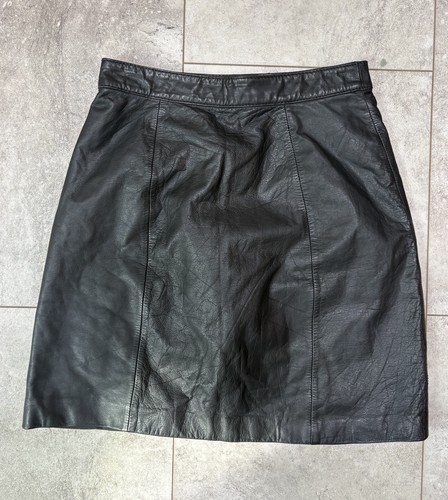 Vintage black leather mini - vintage,