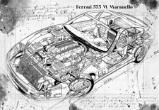 Line tech drawing ferrari - line,