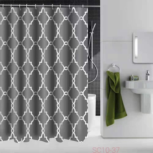 Printed shower curtain - shower,