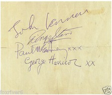 THE BEATLES Signed Autograph