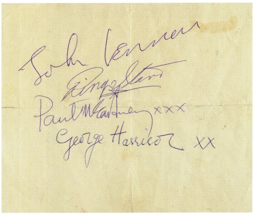The beatles signed autograph - beatles,