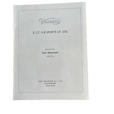 1961 Daimler 2.5 Litre Sports SP 250 Road Test Report. Cars Illustrated Magazine