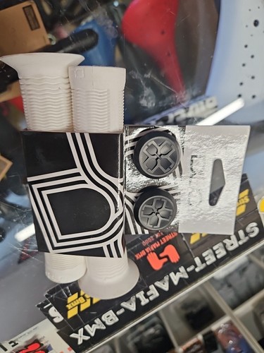 Duo white bmx bike grips - duo,