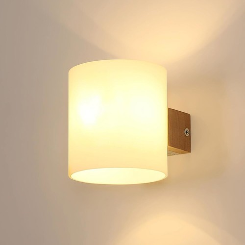 Wall light wooden bedside - light,