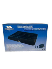 Trespass Flocked Battery Pump Double Air Bed L185cm x W137cm x H23cm