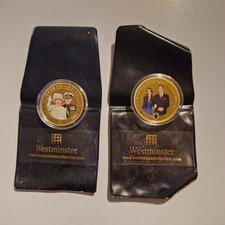 2x Cook Island 1 Dollar Coins Queen Elizabeth & Prince Philip HRH Prince William