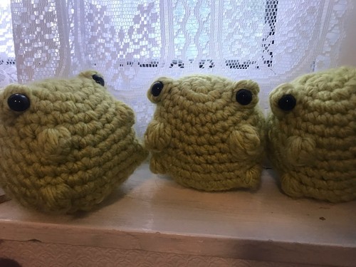 Cute crochet frog - cute,