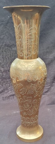Inch solid brass vase with - 18,