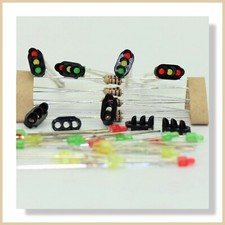 3 LED Oval Signal Light Kits for Train / Traffic Lights - N Gauge (2 sets)