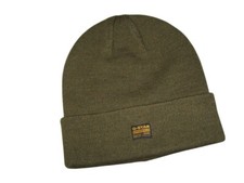 G STAR RAW Originals  Effo Cuff Beanie Hat  Dark Olive Green