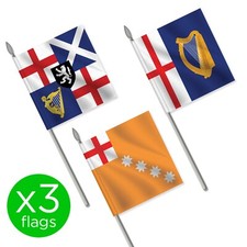 3 X FLAGS English Civil War