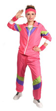 80's/90's Shell Suit Costume with Accessories Fancy Dress - XL (FD79)