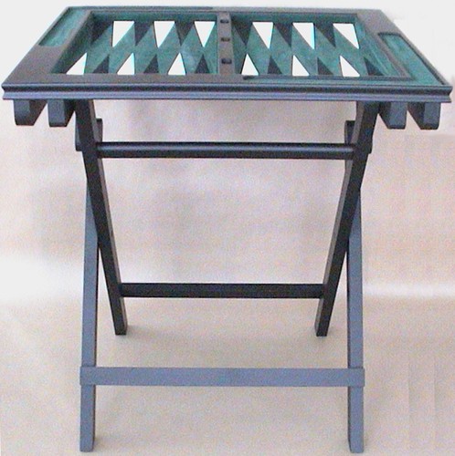 Backgammon table black - backgammon, table,
