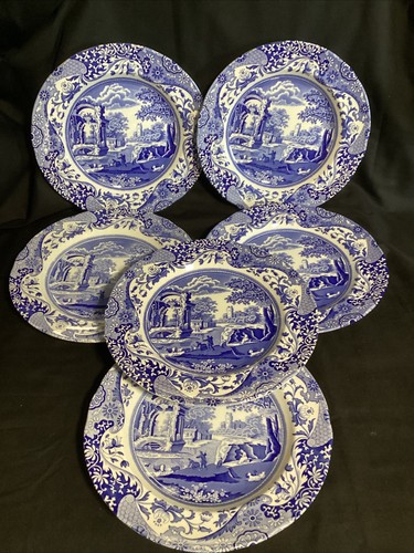Spode blue italian set six - blue,