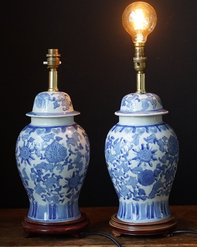 Pair vintage blue - vintage, white