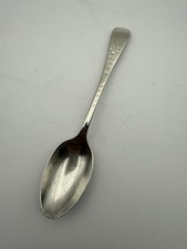Antique Solid Silver Teaspoon –Floral Engraving,Monogrammed ‘C’, Hallmarked –23g