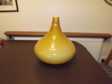 Vintage 1960s Large Holmegaard Cased Butterscotch Glass Pendant Shade
