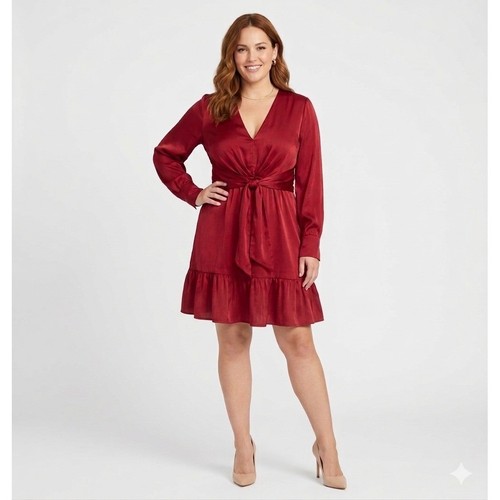 Marissa webb red satin mini - marissa,