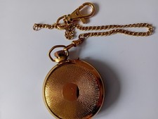 NEAR MINT  SMITHS  GOLD TONE FULL HUNTER POCKET WATCH, SERVICED 