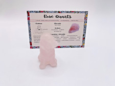 Rose Quartz Dog Hand Carved