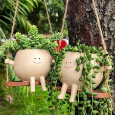 Cute smiley swing face - swing, planter