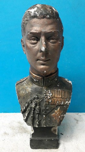 Vintage plaster bust king - plaster,