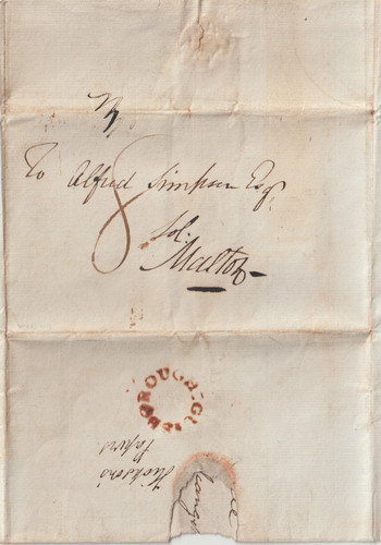 1829 guisborough pmk letter - 1829,