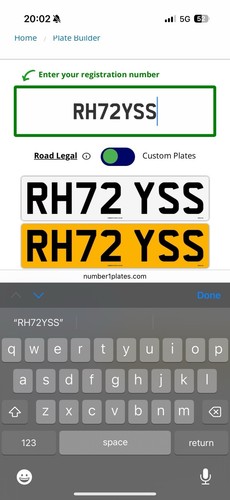 Private registration plate - plate,